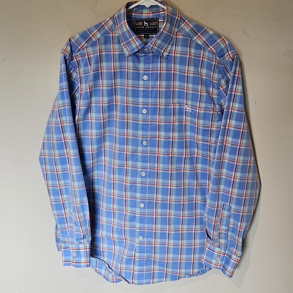 Over Under Performance Button Down Plaid Shirt - … - image 1